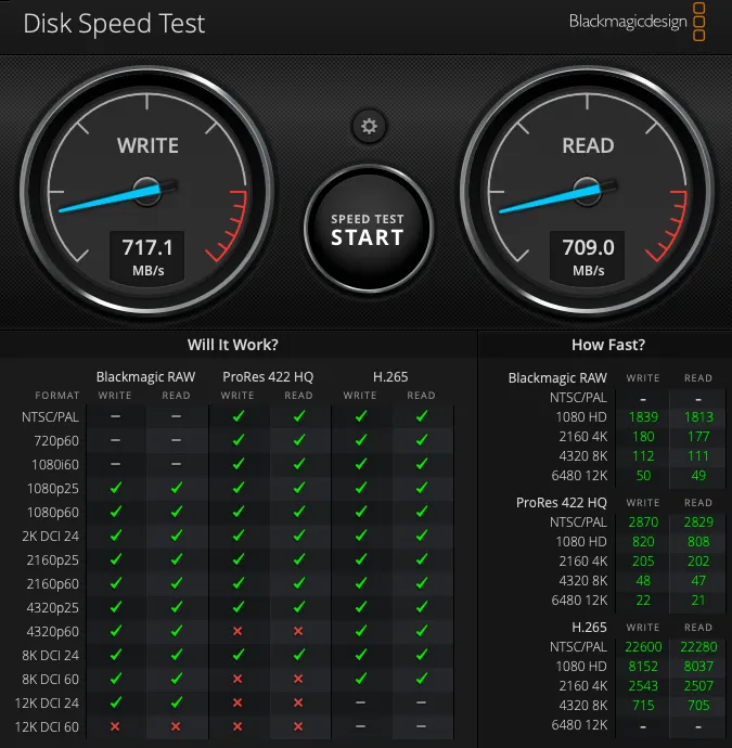 Samsung PortableSSD T7で速度計測