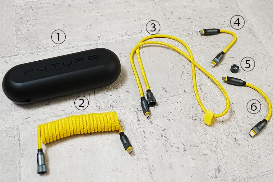 AOHiモジュラー式急速充電セットの付属品すべて
