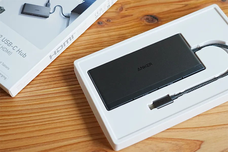 Anker 552 USB-C ハブ 9-in-1 4K HDMIを開けた状態