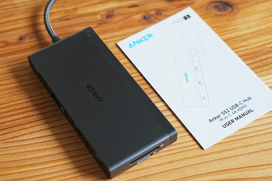 Anker 552 USB-C ハブ 9-in-1 4K HDMIの付属品