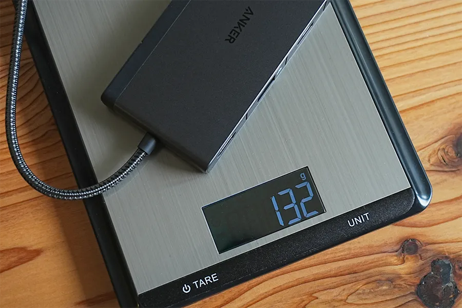 Anker 552 USB-C ハブ 9-in-1 4K HDMIの重量132g