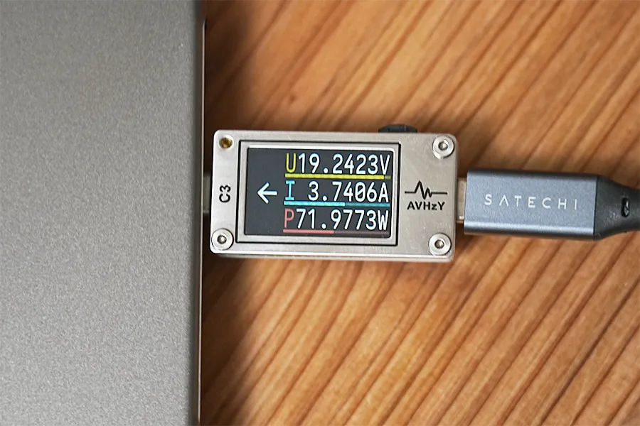 72Wで充電