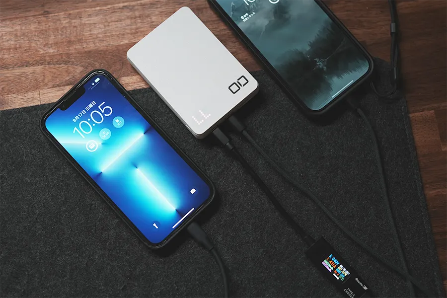 2ポート充電にしても瞬断されない
