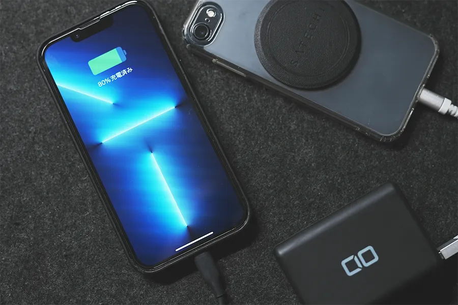 本来は充電中のマークがなんども出る