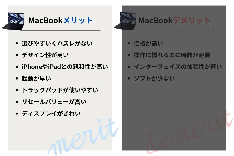 MacBookのメリット