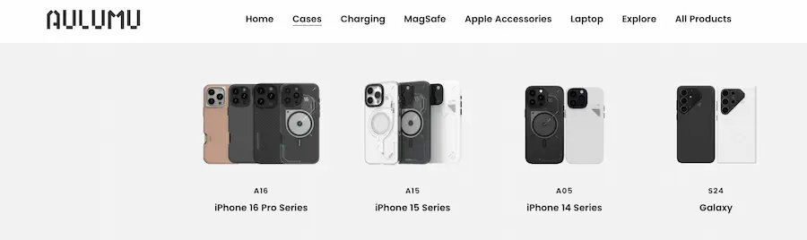 iphone 16おすすめケース:AULUMU A16 Slim Shockproof Case for iPhone 16 Pro Series